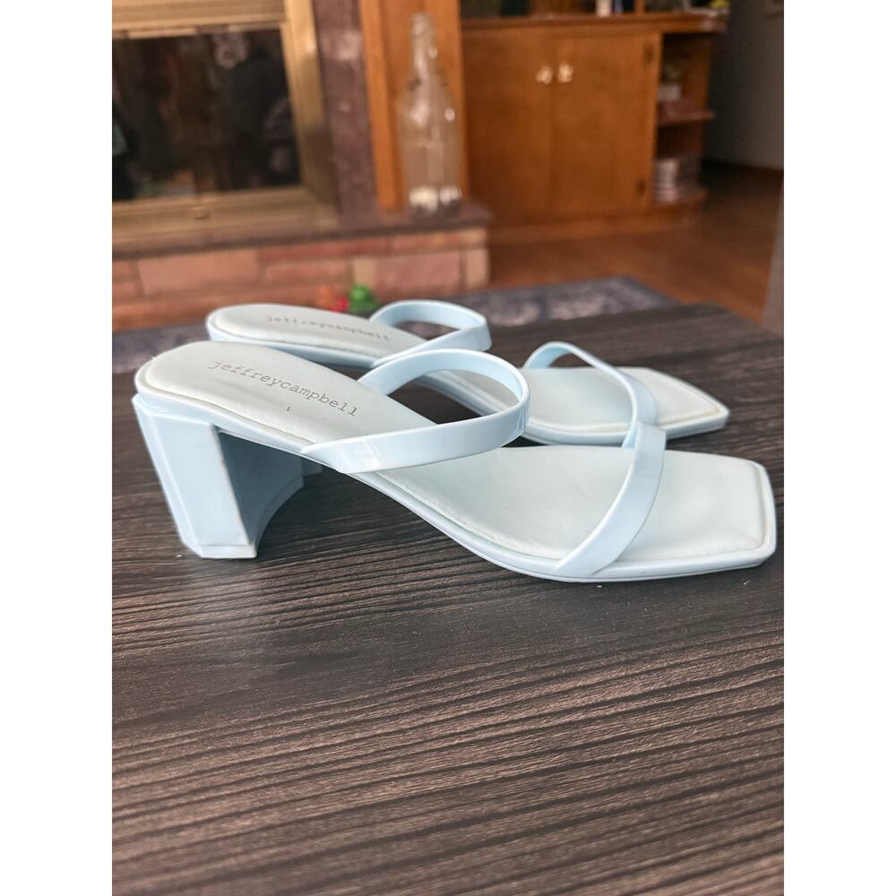 Jeffrey Campbell Jamm3 Baby Blue Simple Jelly Sandal Sz. 7 - Picture 6 of 8